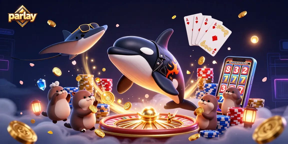 Score big with parlay bets while witnessing a dynamic 3D scene of marine characters celebrating gambling excitement.