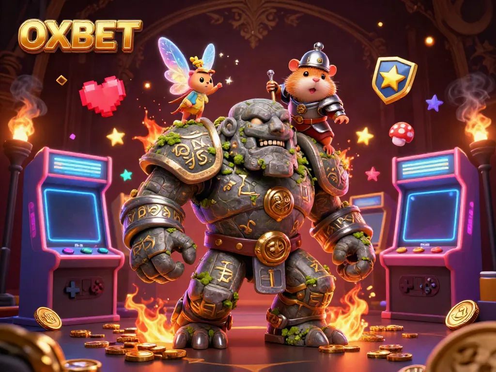Experience the magic of OXBET with dynamic characters and vibrant casino elements.