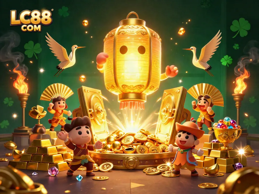 Experience thrilling gameplay at LC88 COM with captivating casino elements and golden treasures.