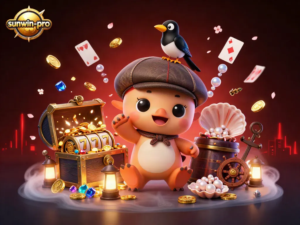 Win big with the sunwin-pro casino featuring vibrant characters and gold treasures!