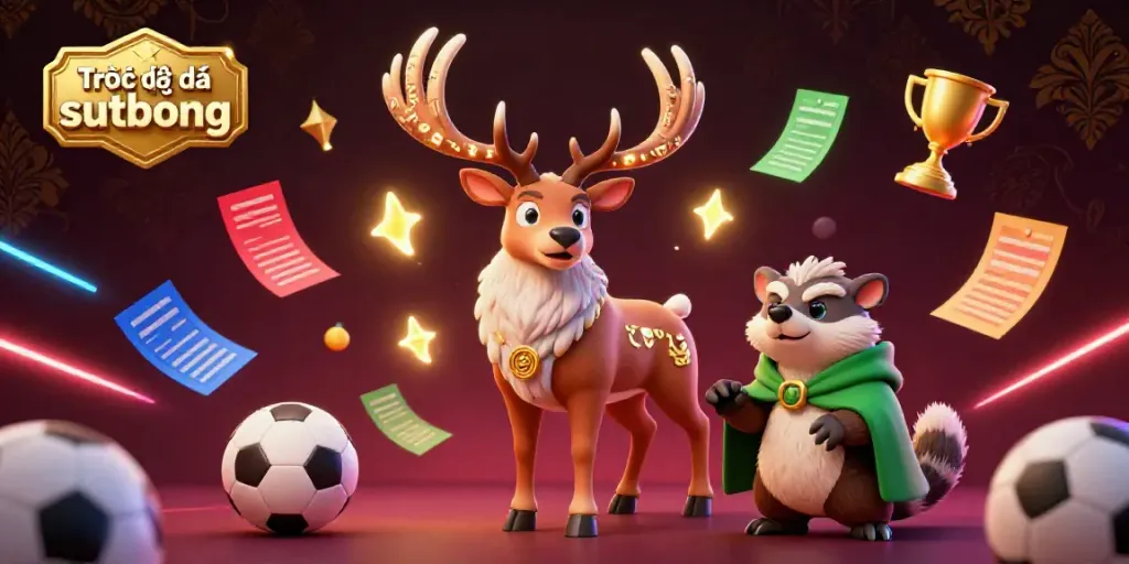Experience the thrill of Trực tiếp bóng đá sutbong with engaging sports betting elements and vibrant characters.