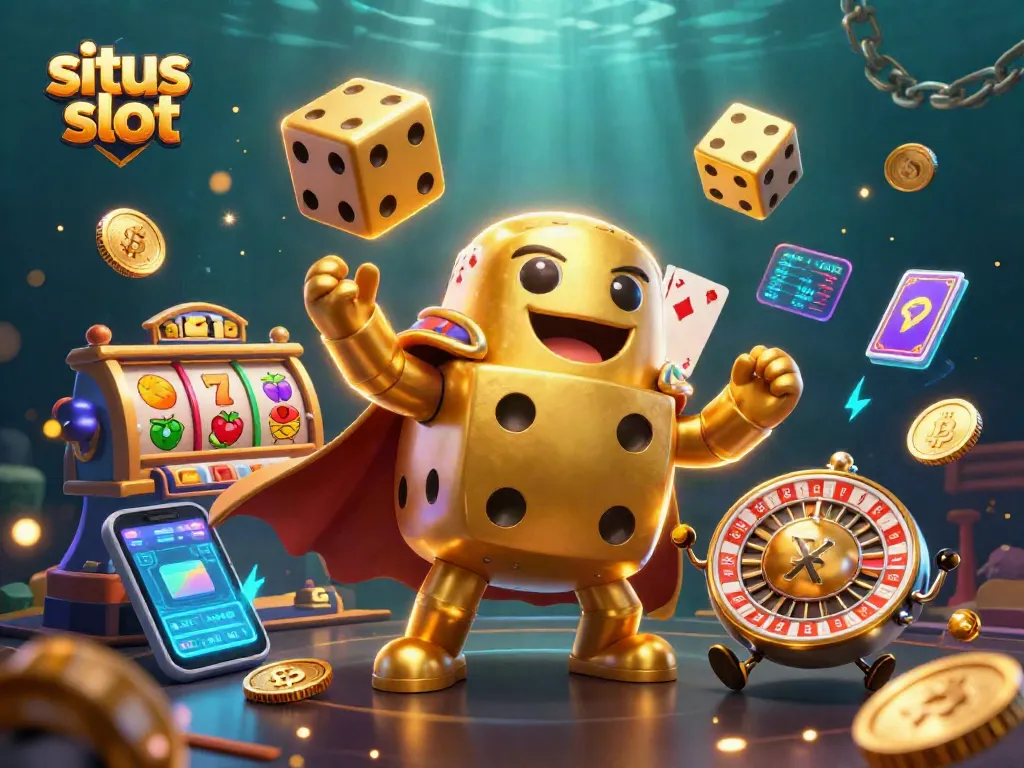 Situs slot offers thrilling gameplay with vibrant slot reels and dynamic casino characters.